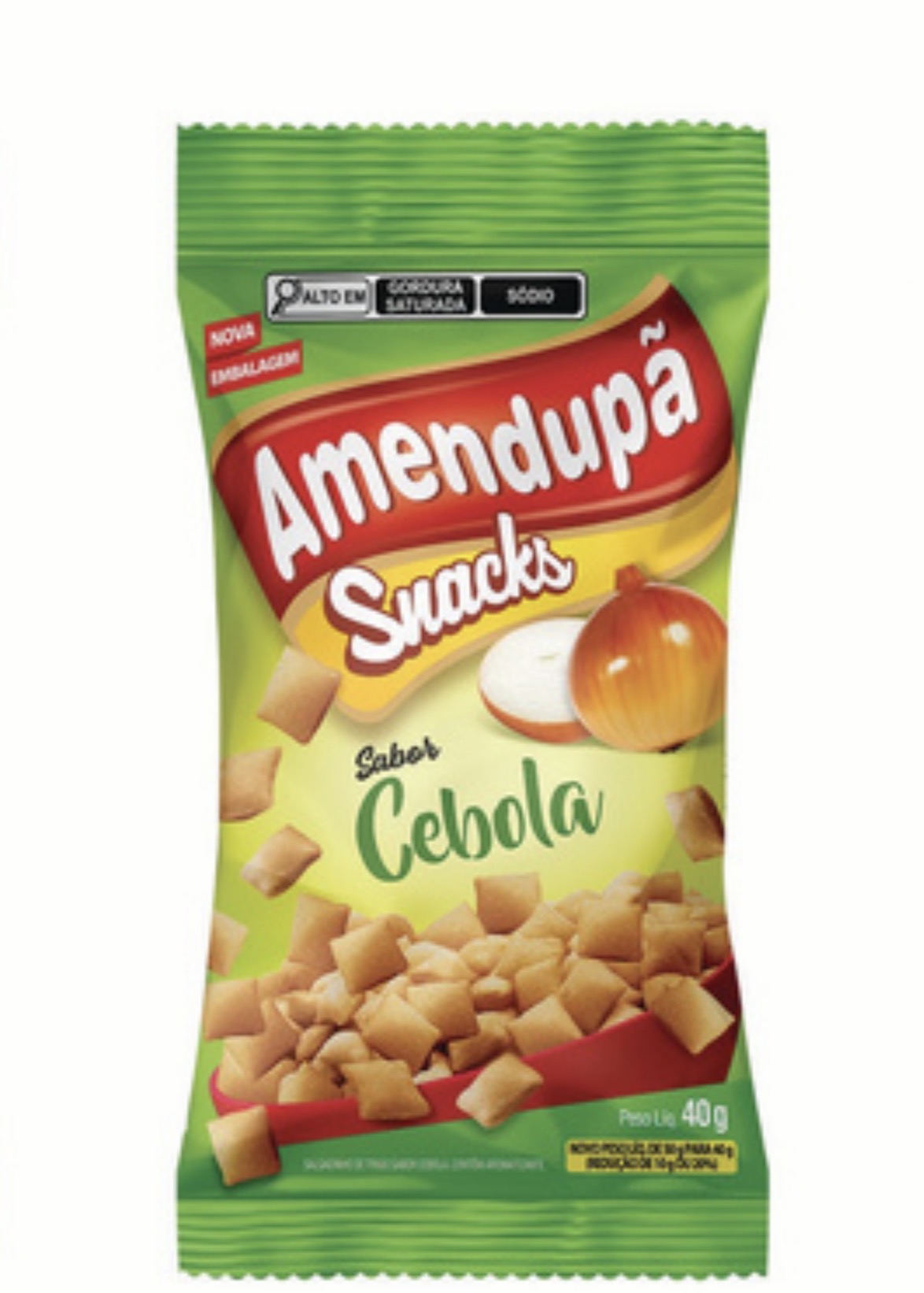 Amendupã Snacks sabor Cebola – 40 g