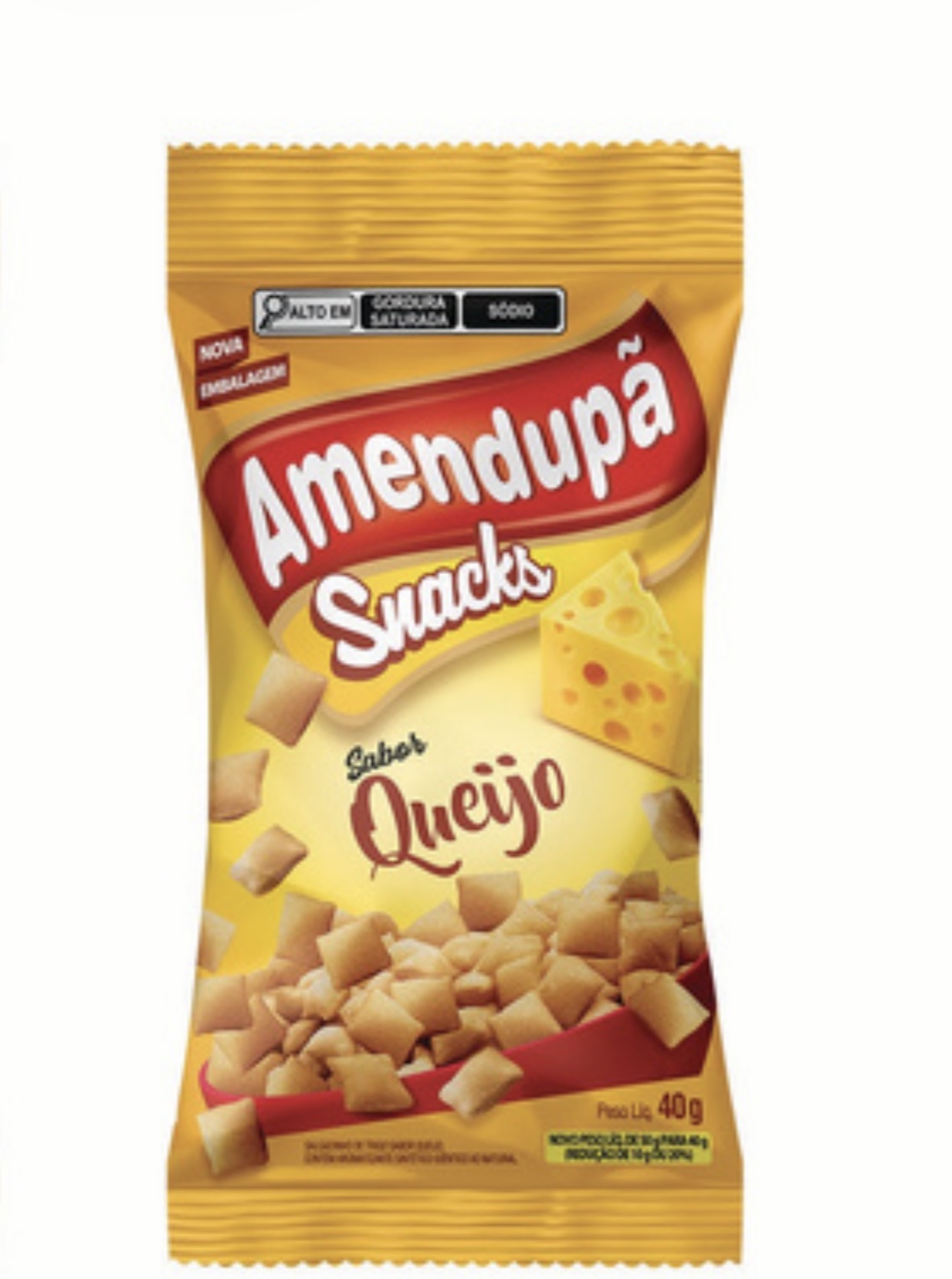 Amendupã Snacks sabor Queijo – 40 g