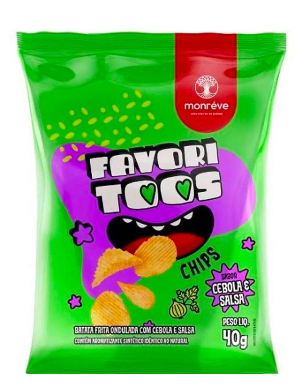 Favoritos Chips sabor Cebola e Salsa 40g