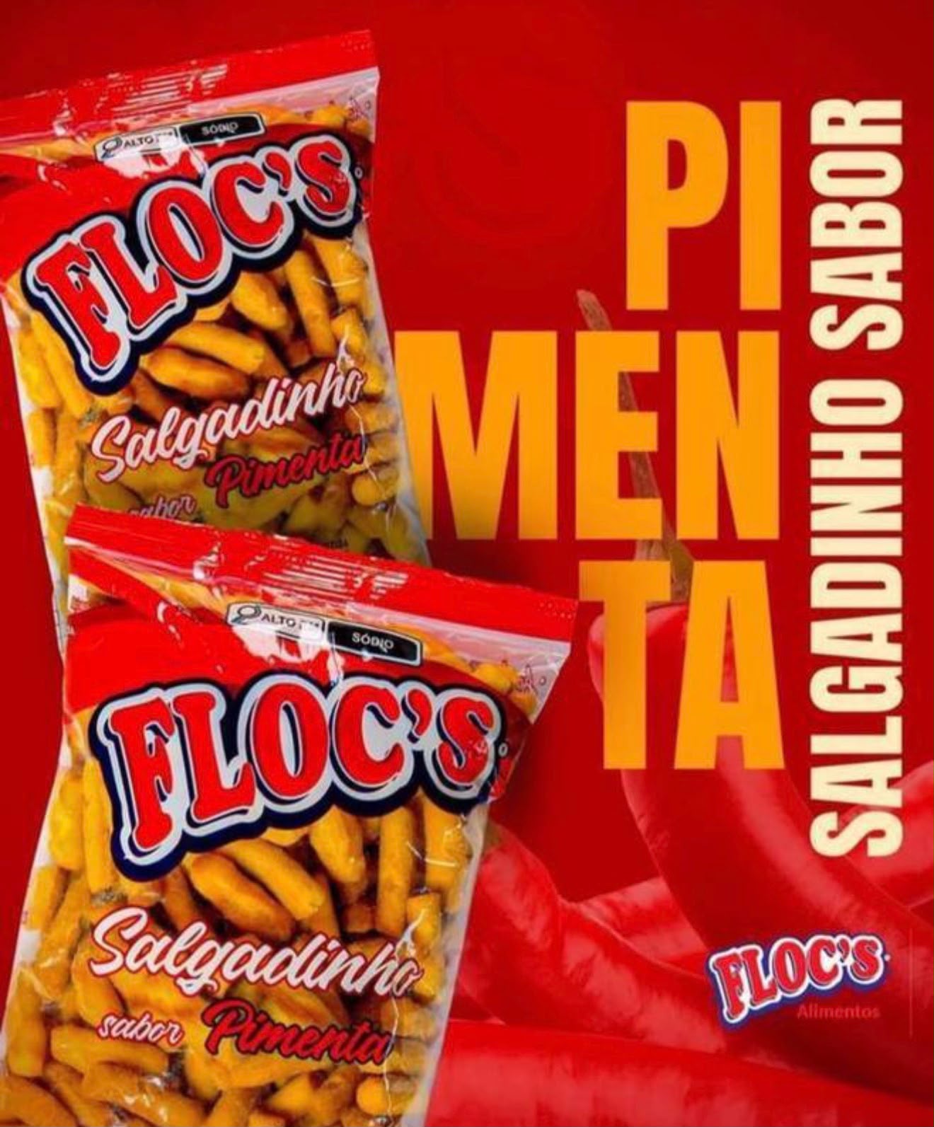 Floc's Pimentinha – 100 g • Caixa com 40 unidades